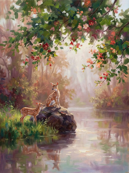 Whispers Of The Golden Grove (PRT-15697-120709) - Canvas Art Print - 45in X 60in