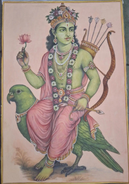 Ram Divine Radiance Canvas Painting (ART-7555-120722) - Handpainted Art Painting - 18in X 24in