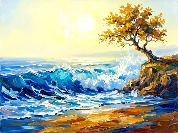 The Golden Oak (PRT-15697-120790) - Canvas Art Print - 60in X 45in