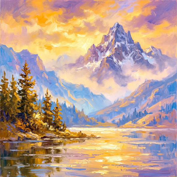 Whispers Of The Himalayan Peak (PRT-15697-120791) - Canvas Art Print - 60in X 60in