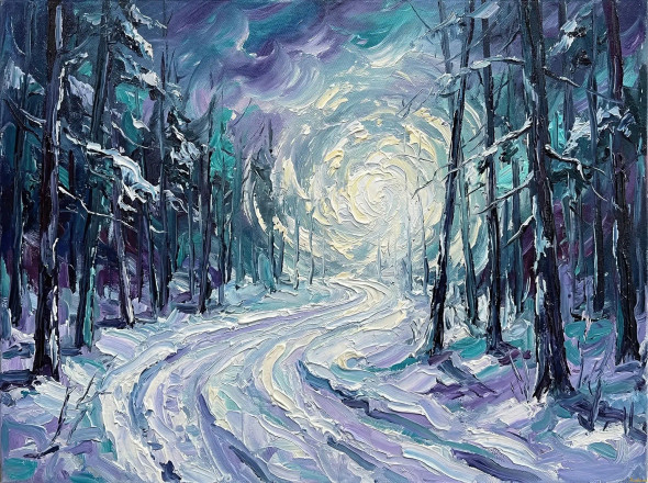 Whispers Of The Frozen Gale (PRT-15697-120764) - Canvas Art Print - 60in X 45in