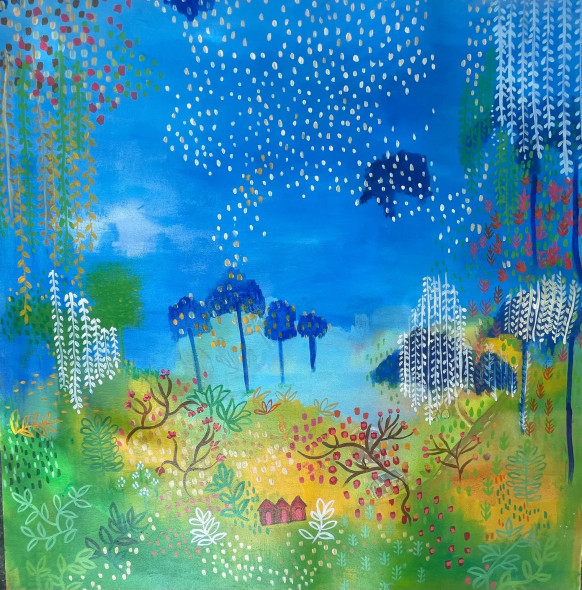 Enchanted Forest 2 (ART-8153-120759) - Handpainted Art Painting - 33in X 35in