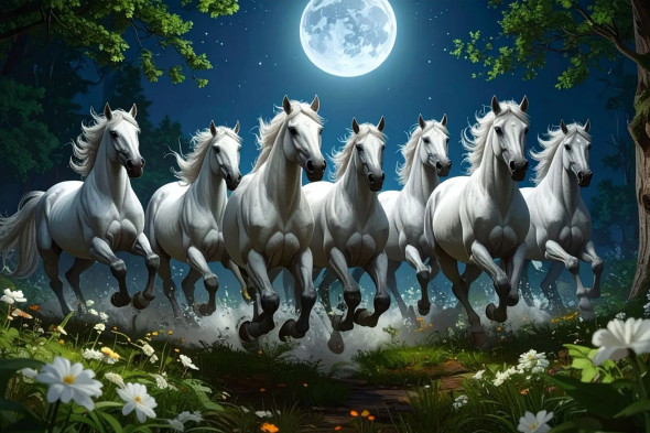 Moonlight Journey Of Prosperity (PRT-17594-120897) - Canvas Art Print - 36in X 24in