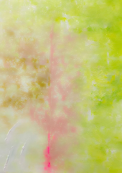 Soft Green Abstract Painting, Pastel Color (ART-8156-120859) - Handpainted Art Painting - 15in X 21in