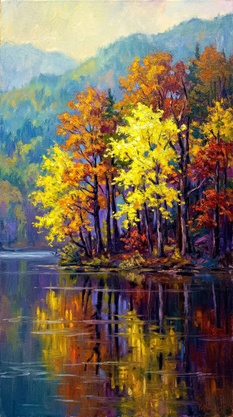 Fiery Leaves Of Autumn (PRT-15697-120954) - Canvas Art Print - 33in X 60in