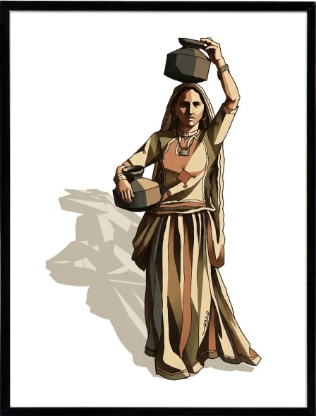 Echoes Of The Well (PRT-18374-121099) - Canvas Art Print - 23in X 30in