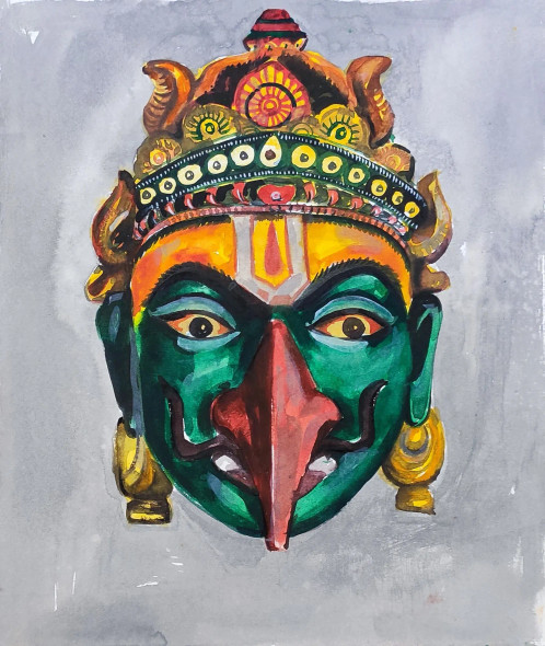 Mask (PRT-7901-121072) - Canvas Art Print - 25in X 30in