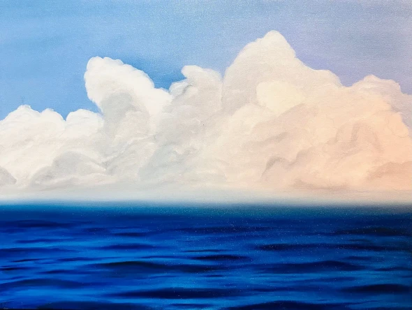 Sea (ART-17937-121403) - Handpainted Art Painting - 18in X 24in