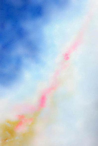 Soft Abstract With Subtle Pink Diagonal Movement (ART-8156-121121) - Handpainted Art Painting - 14in X 21in