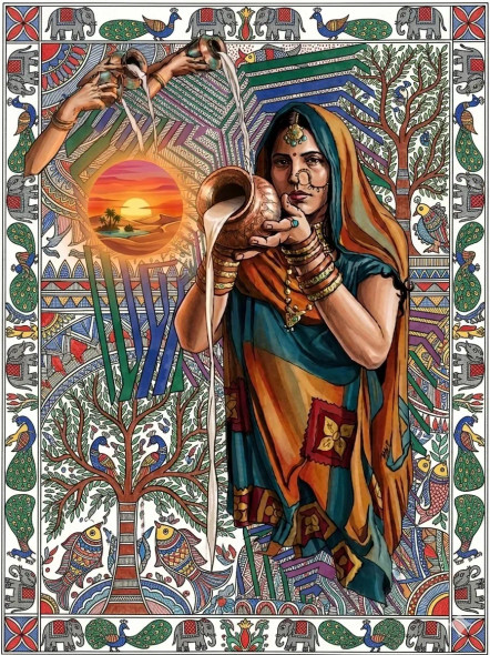 The Sacred Offering (PRT-18374-121375) - Canvas Art Print - 22in X 30in