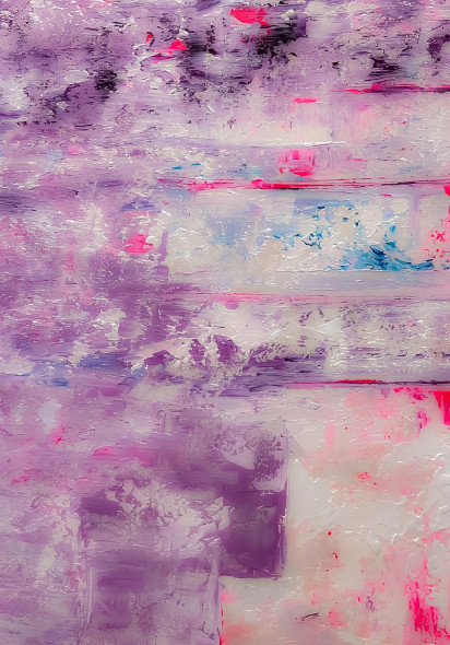 Purple Pink Abstract Textured Modern Wall Art Canvas (ART-8156-121134) - Handpainted Art Painting - 15in X 21in