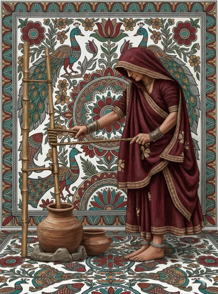 The Rhythm Of Churn 2 (PRT-18374-121425) - Canvas Art Print - 22in X 30in