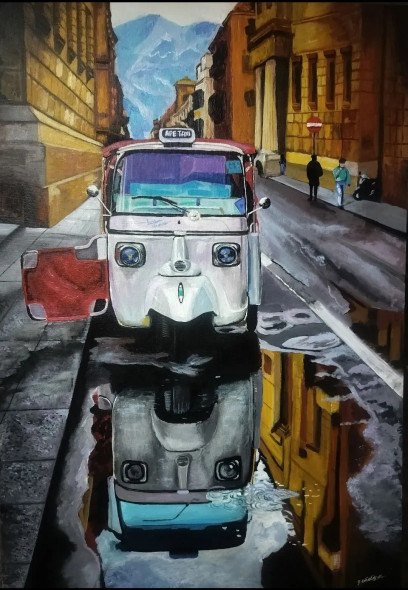 Freezed Moment (ART-18168-121486) - Handpainted Art Painting - 24in X 36in