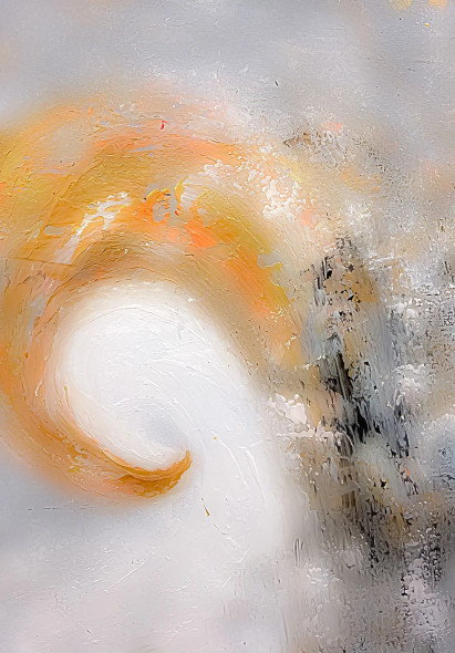 Golden Wave Abstract With Textured Contrast Motion (PRT-8156-121363) - Canvas Art Print - 17in X 24in
