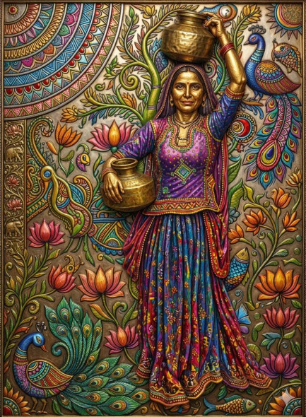 Rhythm Of Rural 3 (PRT-18374-121462) - Canvas Art Print - 22in X 30in