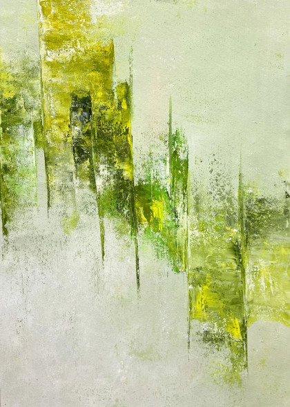 Abstract Forest Skyline (PRT-8156-121529) - Canvas Art Print - 17in X 24in