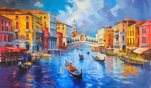 Landscape Painting (ART-6706-121540) - Handpainted Art Painting - 60in X 36in