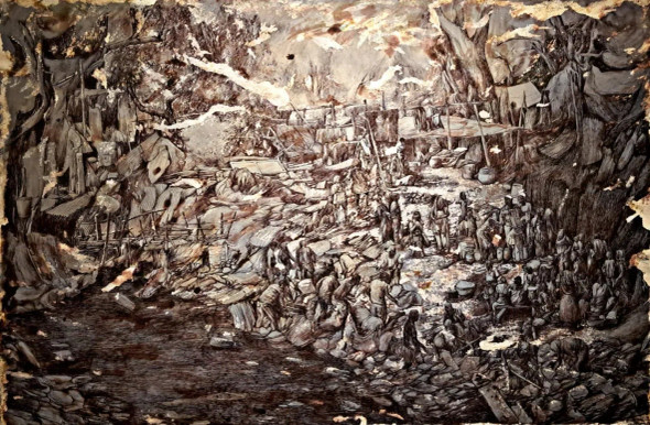 Landscape (ART-18009-120304) - Handpainted Art Painting - 72in X 60in