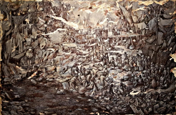 Landscape (ART-18009-120304) - Handpainted Art Painting - 72in X 60in