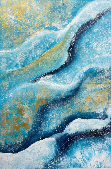 Blue Wave Passage (PRT-8156-121570) - Canvas Art Print - 16in X 24in