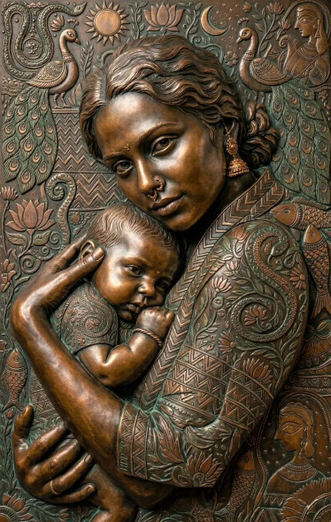Title: The Eternal Cradle 2 (PRT-18374-121577) - Canvas Art Print - 23in X 36in