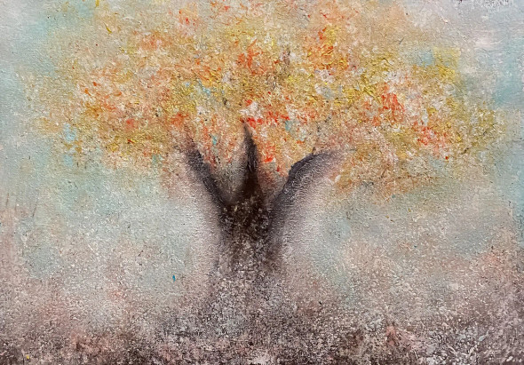 Blooming From Ashes Of Silence (PRT-8156-121629) - Canvas Art Print - 24in X 17in