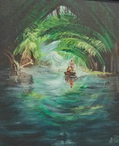 Search (ART-18235-121661) - Handpainted Art Painting - 8in X 10in