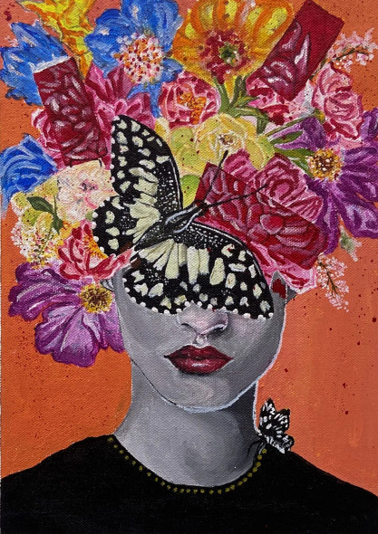Butterfly Of Thoughts (PRT-8156-121692) - Canvas Art Print - 13in X 18in