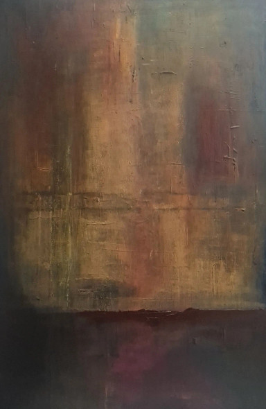 Rustic Wabi Sabi (ART-17830-121793) - Handpainted Art Painting - 18in X 30in