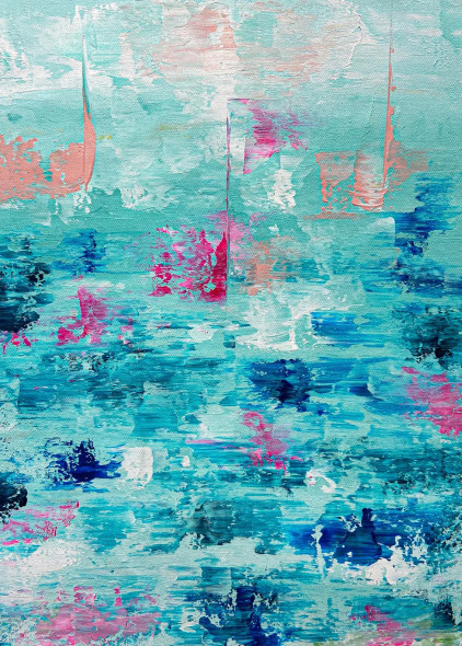 Blue Horizon Bliss (PRT-8156-121751) - Canvas Art Print - 17in X 24in