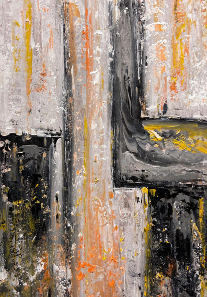 Abstract City Glow (PRT-8156-121712) - Canvas Art Print - 17in X 24in