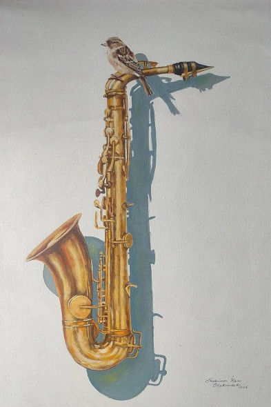 Notes Of A Forgotten Song (ART-17609-122150) - Handpainted Art Painting - 20in X 30in