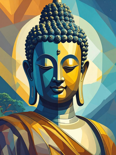 Eternal Calm: The Buddha Within (PRT-17594-121822) - Canvas Art Print - 18in X 24in