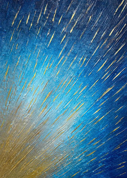 Golden Skyfall (PRT-8156-121827) - Canvas Art Print - 17in X 24in