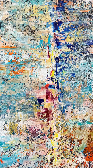Textured Fracture (PRT-8156-122061) - Canvas Art Print - 10in X 18in