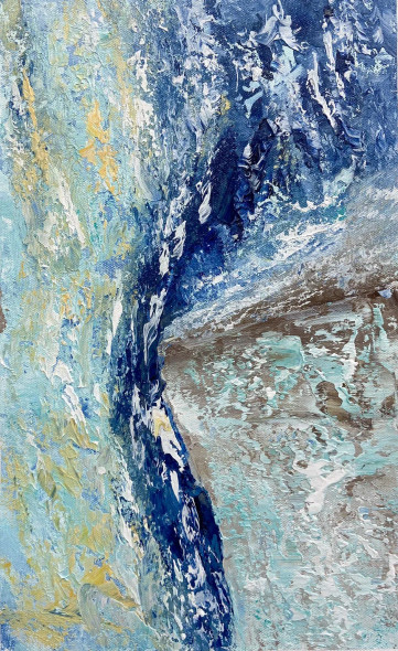 Tidal Ridge Flow (PRT-8156-122130) - Canvas Art Print - 11in X 18in