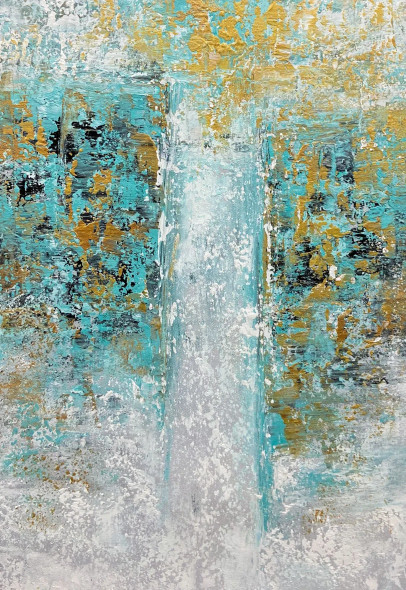 Through The Blue Veil (PRT-8156-121588) - Canvas Art Print - 17in X 24in