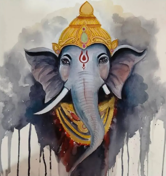 Divine Grace 1 (ART-8183-122184) - Handpainted Art Painting - 15in X 15in