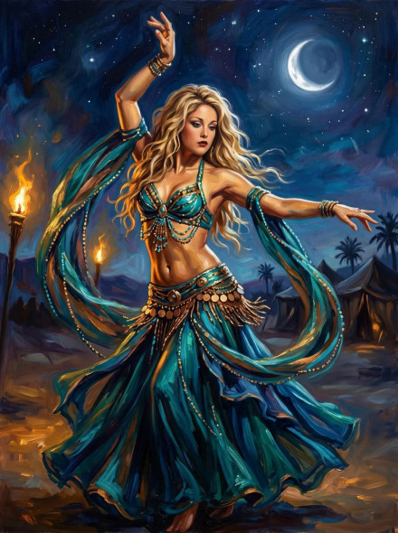 Amber Flames (PRT-15697-121744) - Canvas Art Print - 45in X 60in