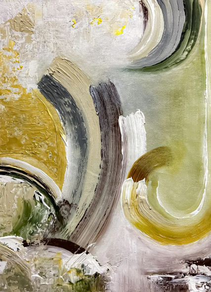 Olive Flow (PRT-8156-122033) - Canvas Art Print - 17in X 24in