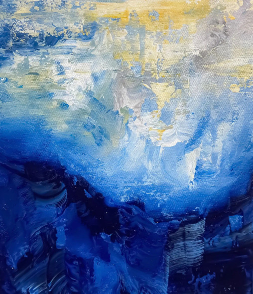 Ocean Horizon Dream (ART-8156-122018) - Handpainted Art Painting - 9in X 11in