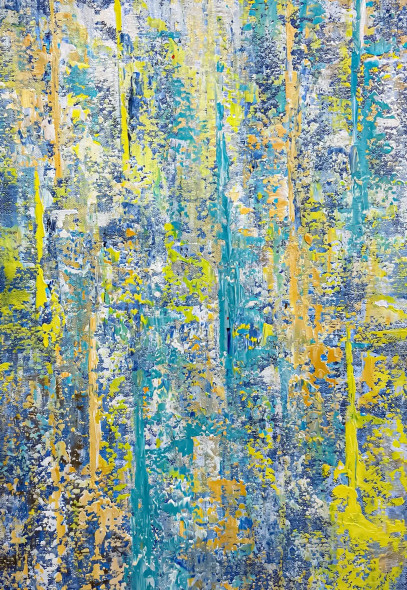 Ocean Light Texture (ART-8156-121988) - Handpainted Art Painting - 15in X 21in