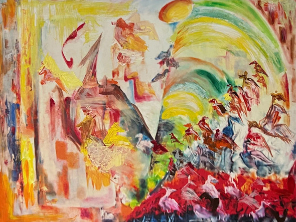 The Awakening (ART-17654-122274) - Handpainted Art Painting - 28in X 21in