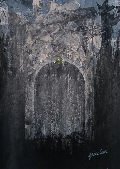 The Mystic Gateway (ART-18506-122251) - Handpainted Art Painting - 12in X 16in