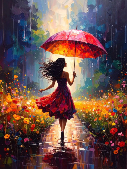 Dance Through Challenges-2 (PRT-17594-122335) - Canvas Art Print - 13in X 18in