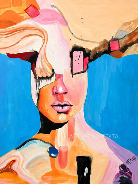Fragments Of Becoming (ART-18509-122308) - Handpainted Art Painting - 10in X 13in