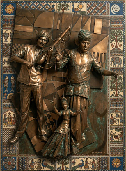 The Puppeteer's Symphony (PRT-18374-122421) - Canvas Art Print - 26in X 36in