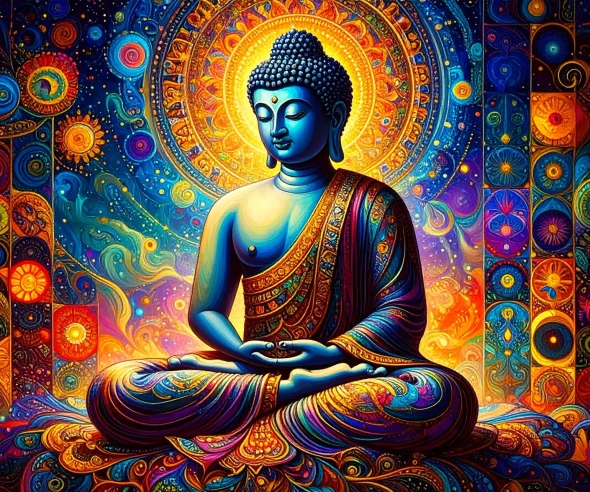 Wisdom In Silence (PRT-17594-122497) - Canvas Art Print - 36in X 30in