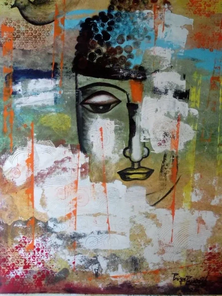 The Rise – Awakening Beyond The Noise (ART-17518-122558) - Handpainted Art Painting - 26in X 32in