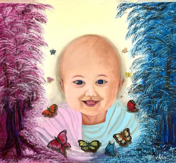 Acrylic Painting - Before Words (ART-18425-122529) - Handpainted Art Painting - 32in X 30in